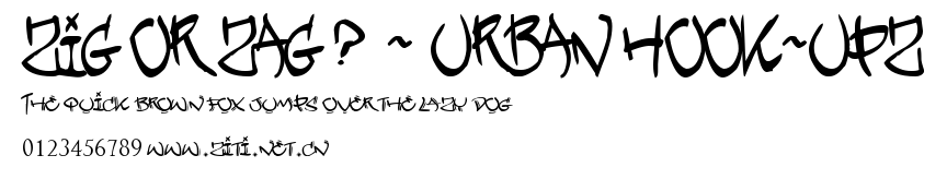 ZIG OR ZAG ? - URBAN HOOK-UPZ.otf字體轉換器圖片
