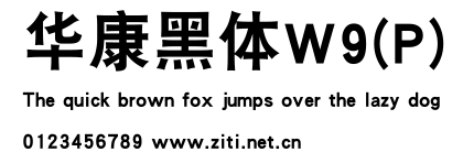 華康黑體W9(P).ttf字體轉換器圖片