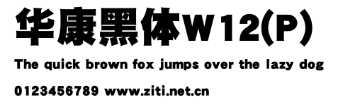 華康黑體W12(P).ttf字體轉換器圖片
