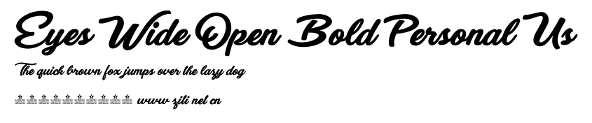 Eyes Wide Open Bold Personal Us.ttf字體轉換器圖片