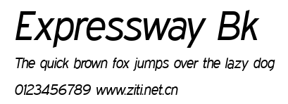 Expressway Bk.ttf字體轉換器圖片