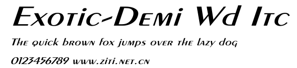 Exotic-Demi Wd Itc.ttf字體轉換器圖片
