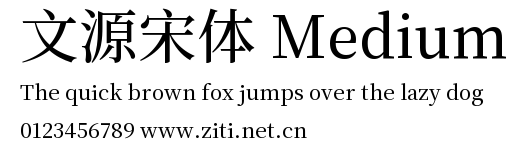 文源宋體 Medium.ttf字體轉換器圖片