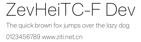 ZevHeiTC-F Dev.otf字體轉換器圖片