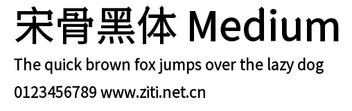 宋骨黑體 Medium.ttf字體轉換器圖片