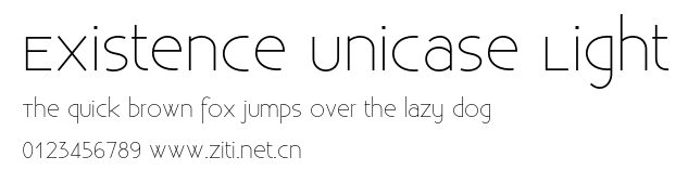 Existence Unicase Light.otf字體轉換器圖片