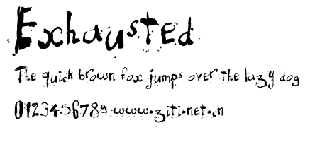 Exhausted.ttf字體轉換器圖片