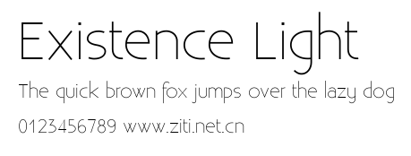 Existence Light.ttf字體轉換器圖片