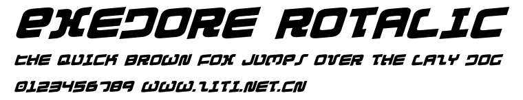 Exedore Rotalic.ttf字體轉換器圖片