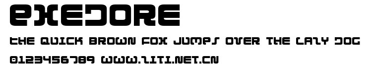 Exedore.ttf字體轉換器圖片