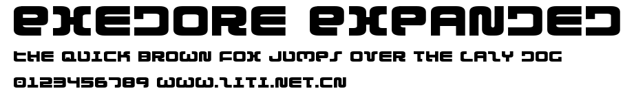 Exedore Expanded.ttf字體轉換器圖片