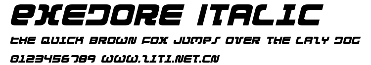 Exedore Italic.ttf字體轉換器圖片