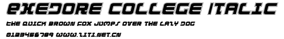 Exedore College Italic.ttf字體轉換器圖片
