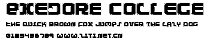 Exedore College.ttf字體轉換器圖片