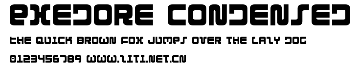 Exedore Condensed.ttf字體轉換器圖片
