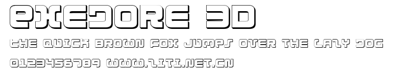Exedore 3D.ttf字體轉換器圖片