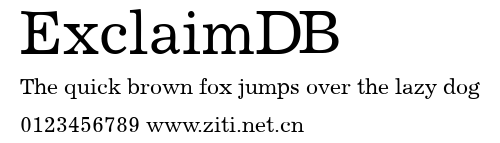 ExclaimDB.ttf字體轉換器圖片