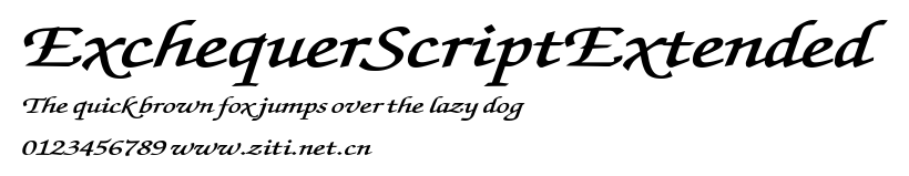 ExchequerScriptExtended.ttf字體轉換器圖片