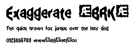 Exaggerate (BRK).ttf字體轉換器圖片