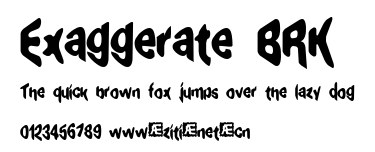 Exaggerate BRK.ttf字體轉換器圖片