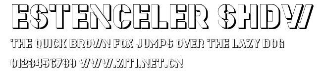 Estenceler Shdw.ttf字體轉換器圖片