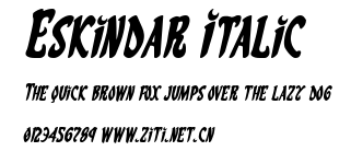 Eskindar Italic.ttf字體轉換器圖片