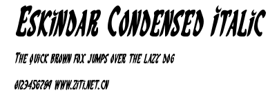 Eskindar Condensed Italic.ttf字體轉換器圖片
