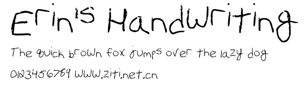Erin's Handwriting.ttf字體轉換器圖片