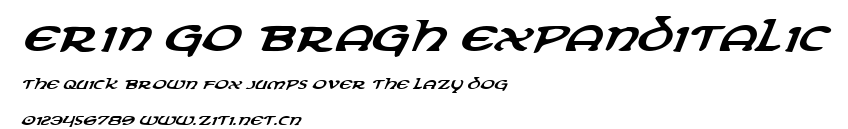 Erin Go Bragh ExpandItalic.ttf字體轉換器圖片