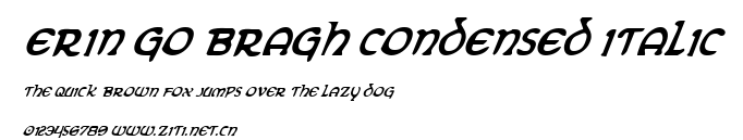 Erin Go Bragh Condensed Italic.ttf字體轉換器圖片