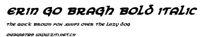 Erin Go Bragh Bold Italic.ttf字體轉換器圖片