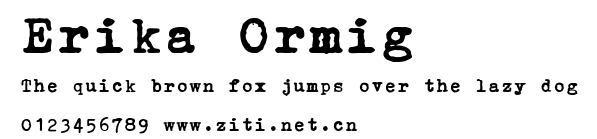 Erika Ormig.ttf字體轉換器圖片