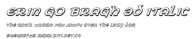 Erin Go Bragh 3D Italic.ttf字體轉換器圖片