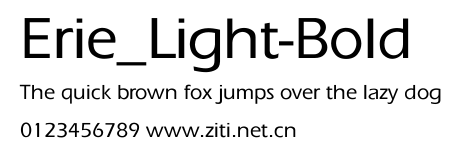 Erie_Light-Bold.ttf字體轉換器圖片