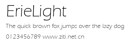 ErieLight.ttf字體轉換器圖片