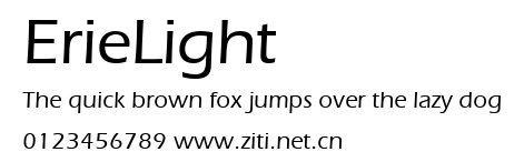ErieLight.ttf字體轉換器圖片