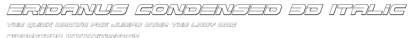 Eridanus Condensed 3D Italic.ttf