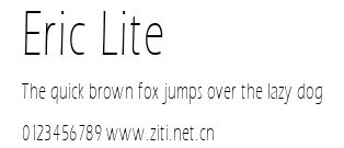 Eric Lite.ttf字體轉換器圖片