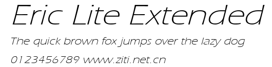 Eric Lite Extended.ttf字體轉換器圖片