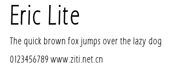 Eric Lite.ttf字體轉換器圖片