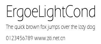 ErgoeLightCond.ttf字體轉換器圖片
