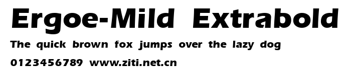 Ergoe-Mild Extrabold.ttf字體轉換器圖片