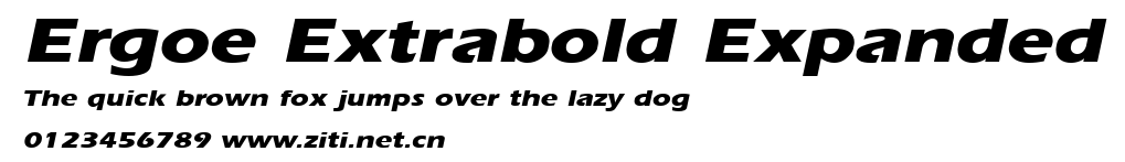 Ergoe Extrabold Expanded.ttf字體轉換器圖片