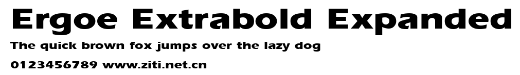 Ergoe Extrabold Expanded.ttf字體轉換器圖片