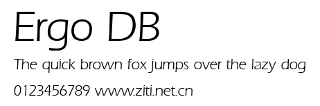 Ergo DB.ttf字體轉換器圖片