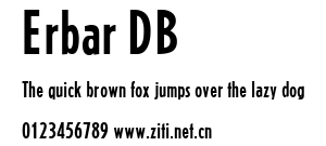 Erbar DB.ttf字體轉換器圖片