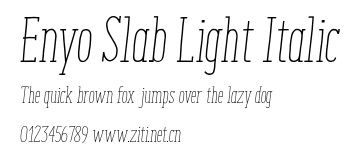 Enyo Slab Light Italic.otf