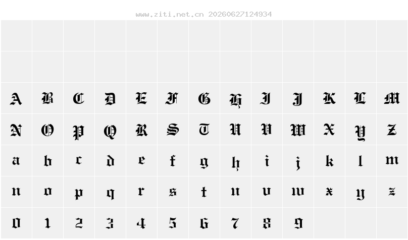字符映射圖