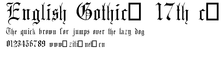 English Gothic, 17th c..ttf