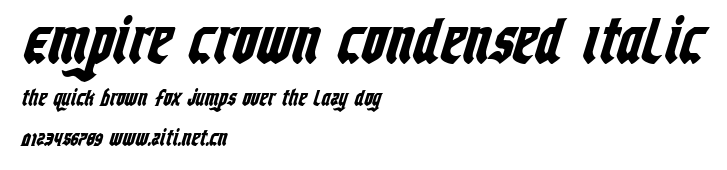 Empire Crown Condensed Italic.ttf字體轉換器圖片